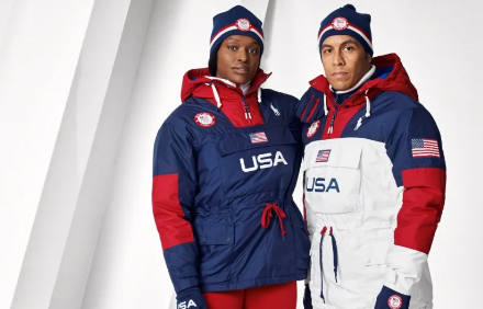 美国队冬奥会羽绒服图片