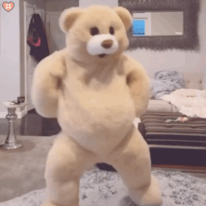 小熊跳舞表情包图片